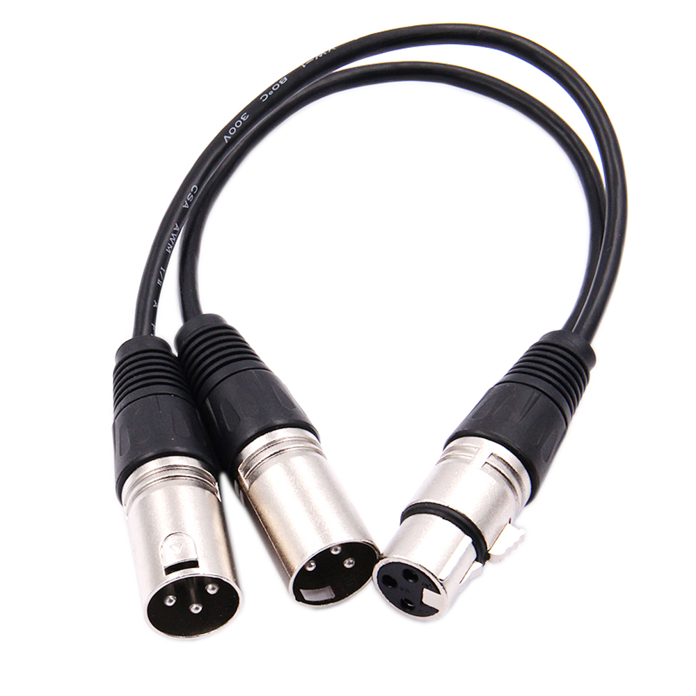 Audio Music Splitter - 30cm 3 Pin XLR FEMALE Jack