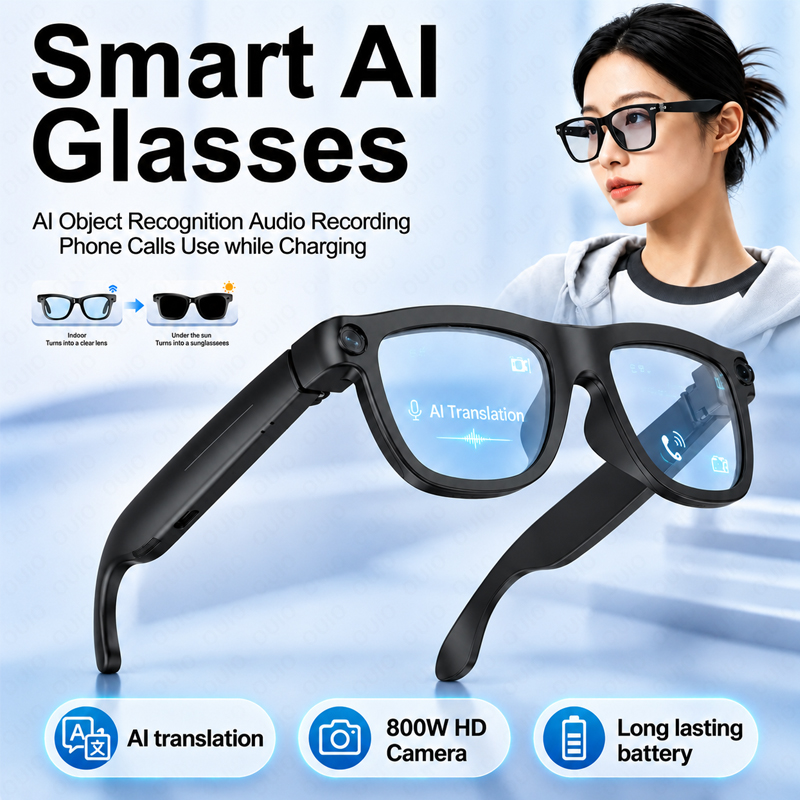 Audio Music Voice - Smart Al Glasses 800W HD Camera