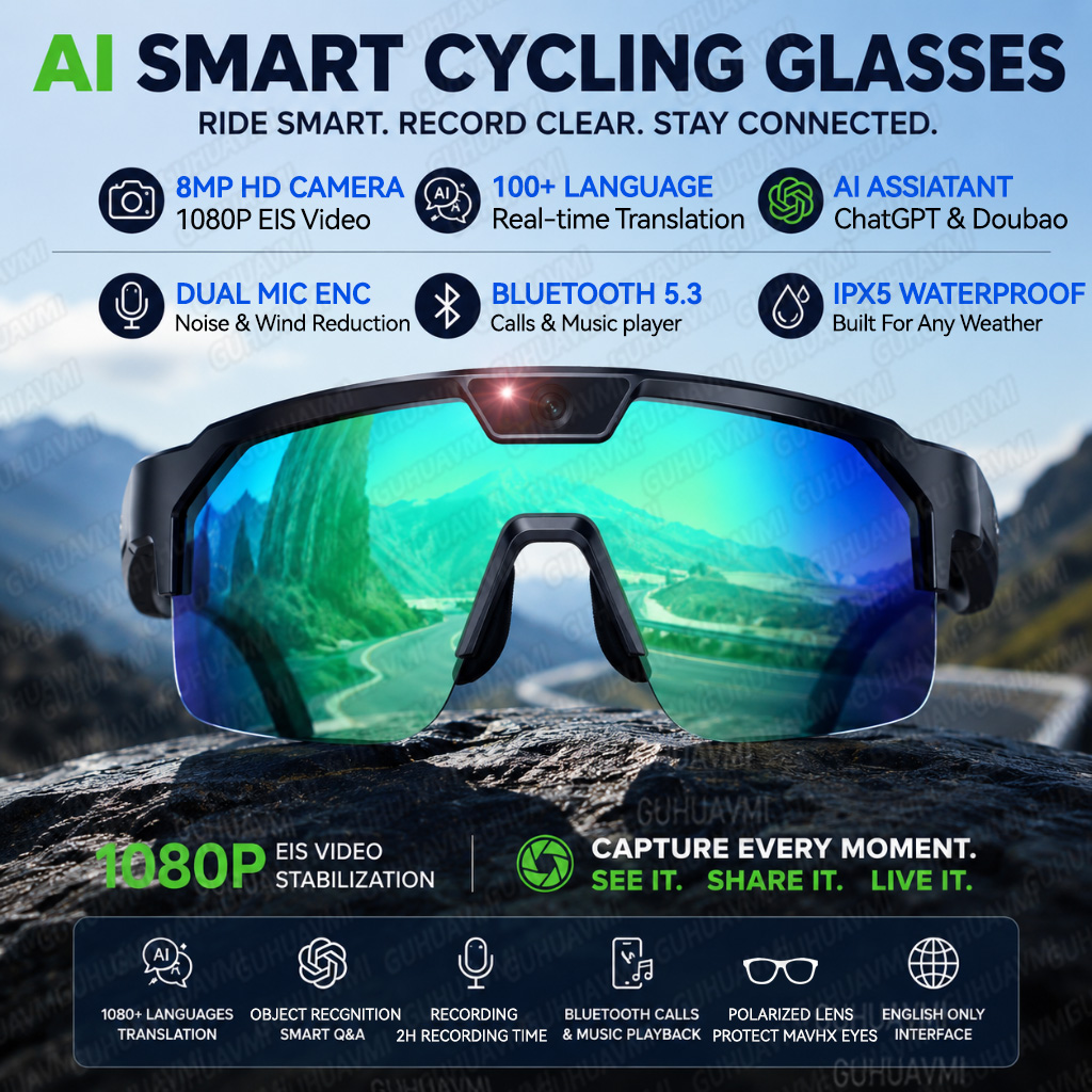 Audio Music Voice - 2026 Upgrade Smart Glasses with 8MP