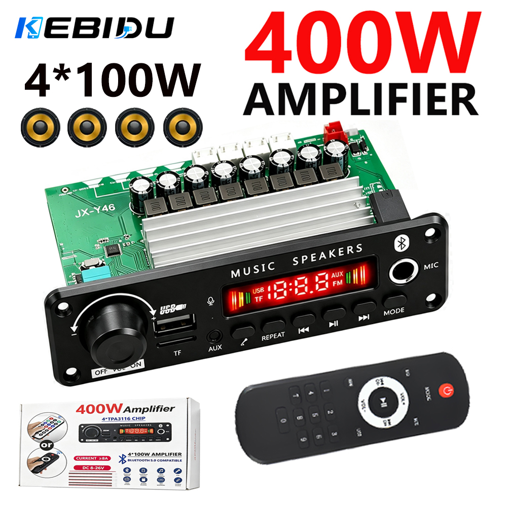 Audio Music Voice - KEBIDU 400W Amplifier Car MP3 Player