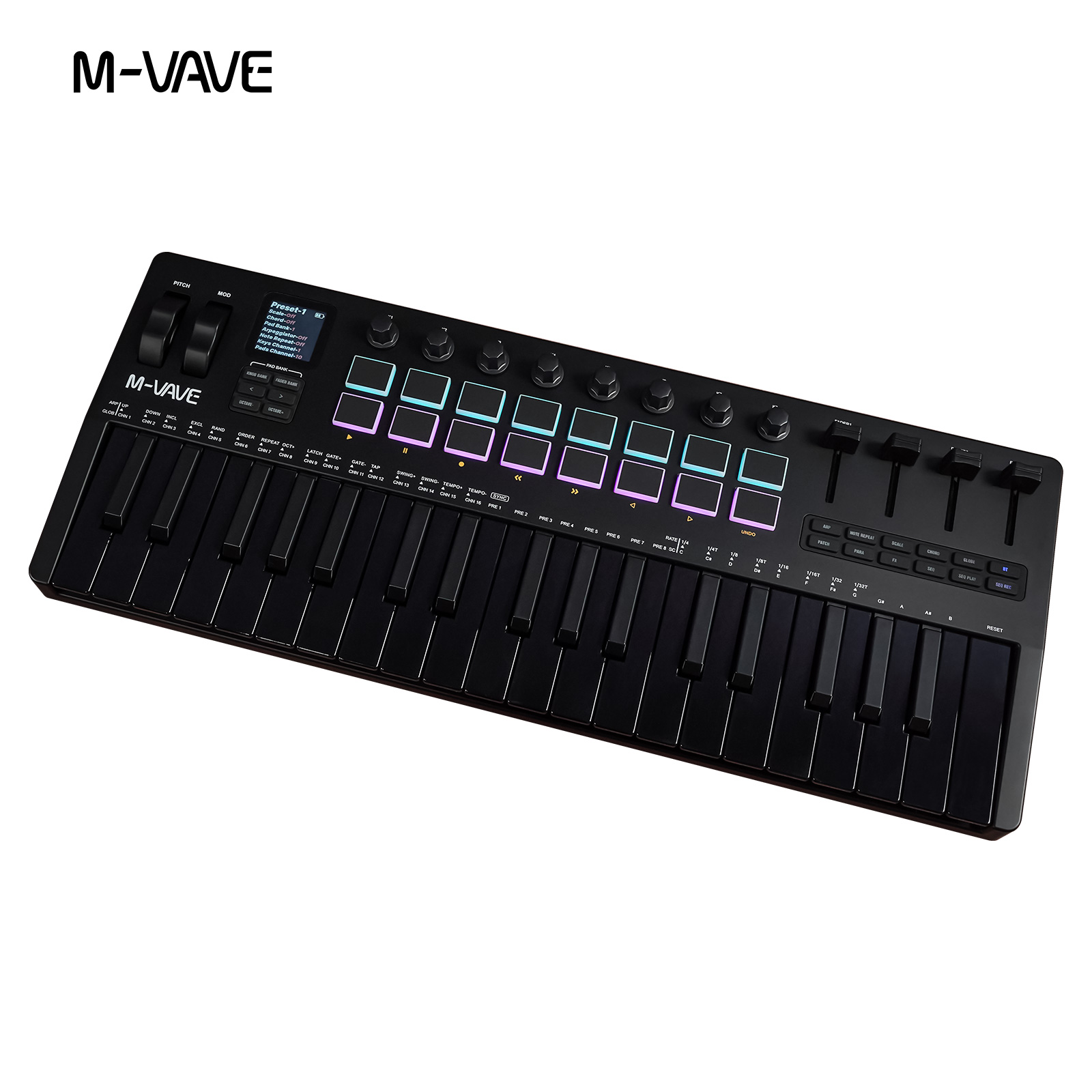 Midi Controller Pad - M-VAVE SMK-37 USB MIDI Controller 37-Key