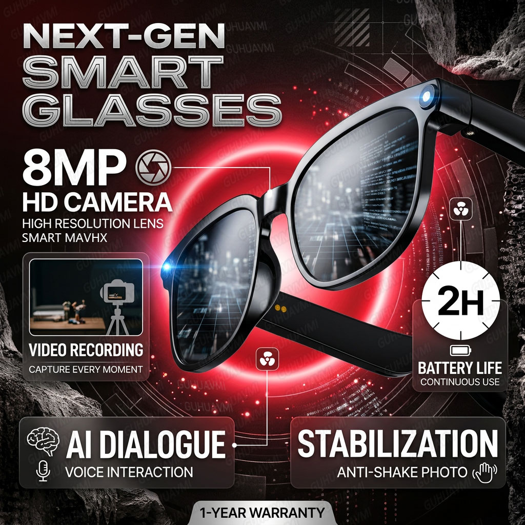 Wireless Smart Camera Glasses  - đánh giá và giá Audio Music Voice