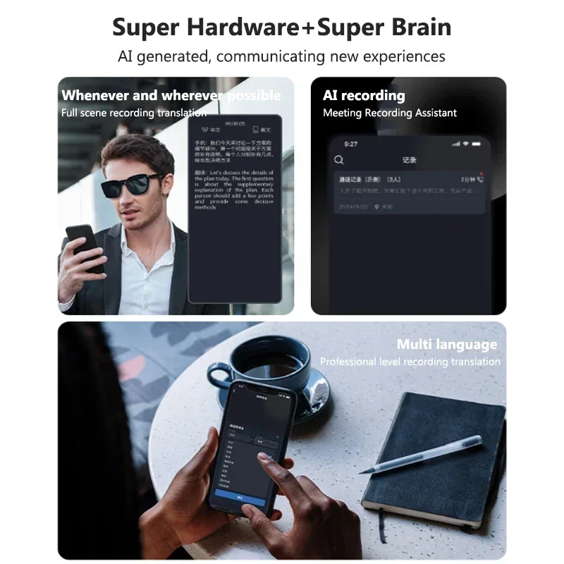 AI Translation Glasses Smart S - đánh giá và giá Audio Music Voice