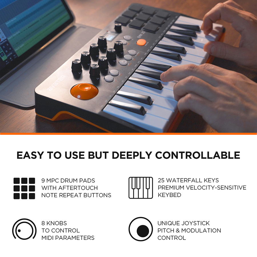 Keyboard MIDI Controller With  - đánh giá và giá Midi Controller Pad