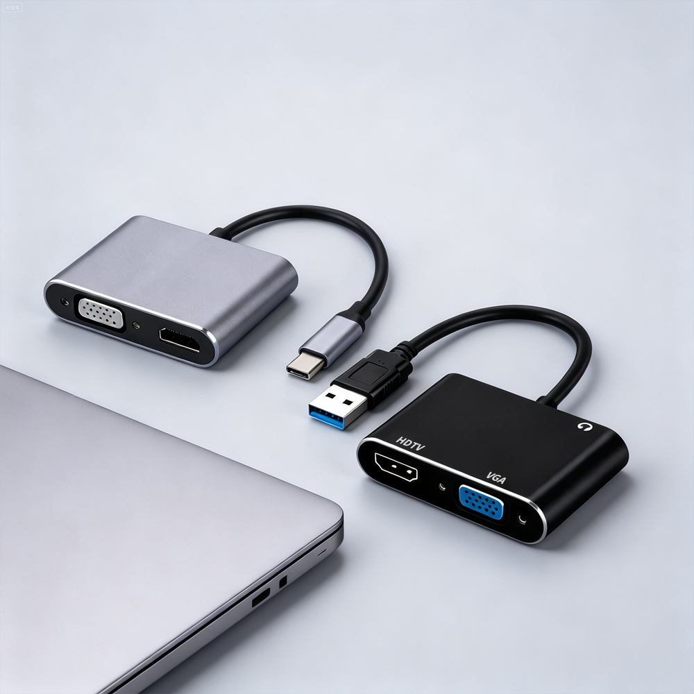 USB 3.0/TYPE-C to HDMI VGA Ada - đánh giá và giá Audio Music Splitter