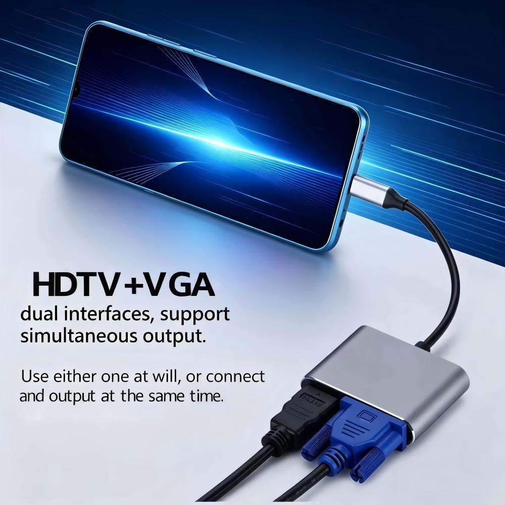 USB 3.0/TYPE-C to HDMI VGA Ada - đánh giá và giá Audio Music Splitter