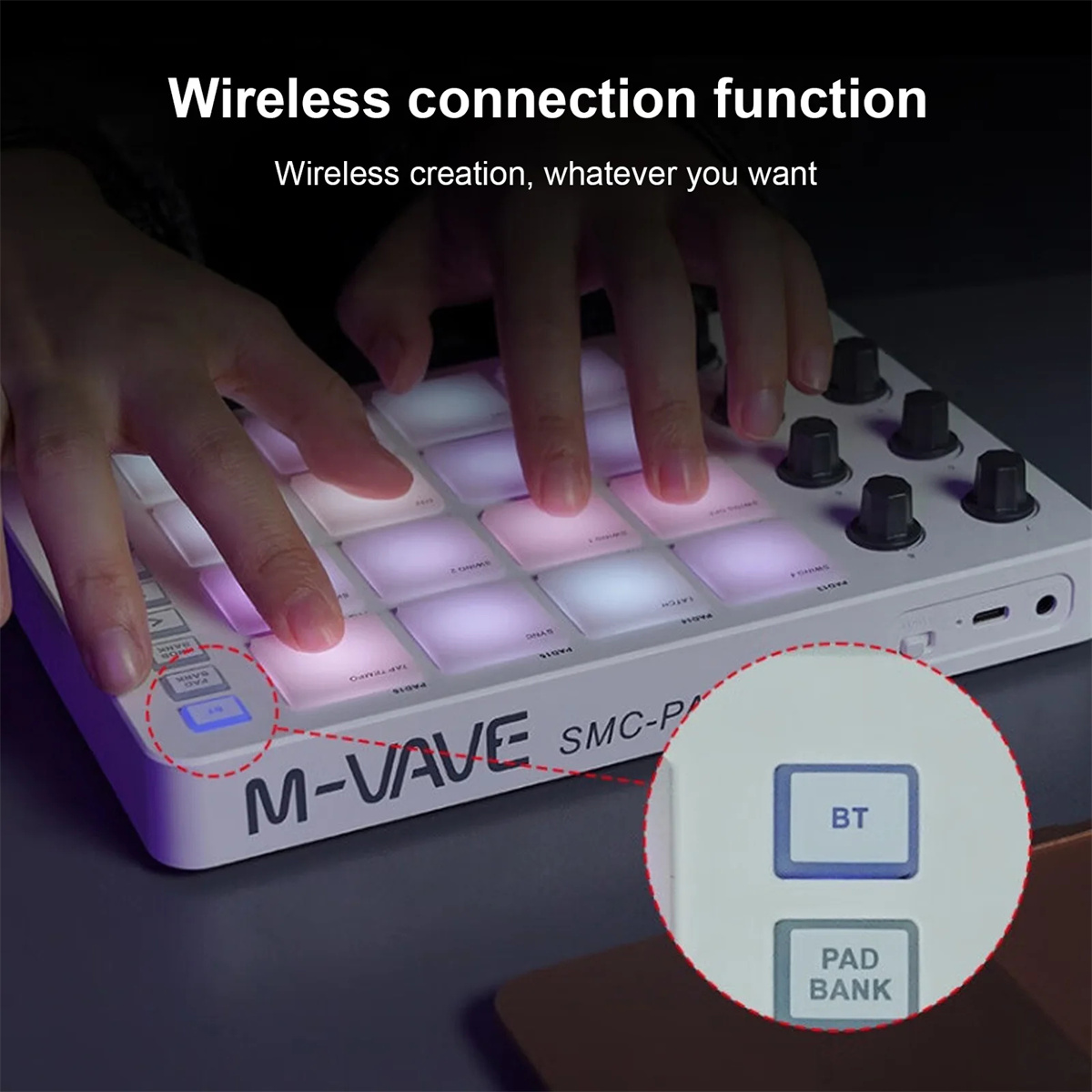 M-VAVE SMC-PAD Wireless MIDI C - đánh giá và giá Midi Controller Pad