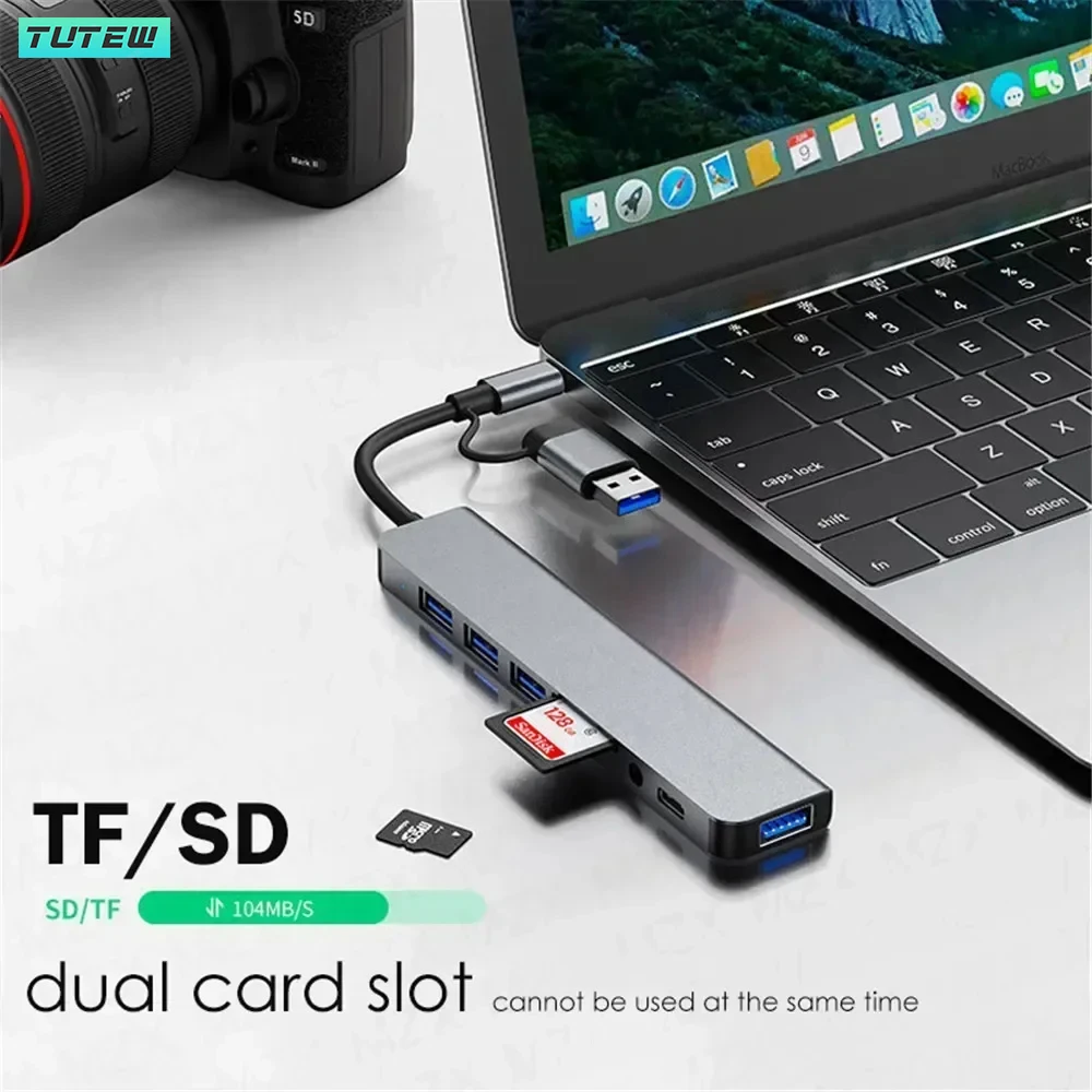 8 in 1 USB C Hub USB Splitter  - đánh giá và giá Audio Music Splitter