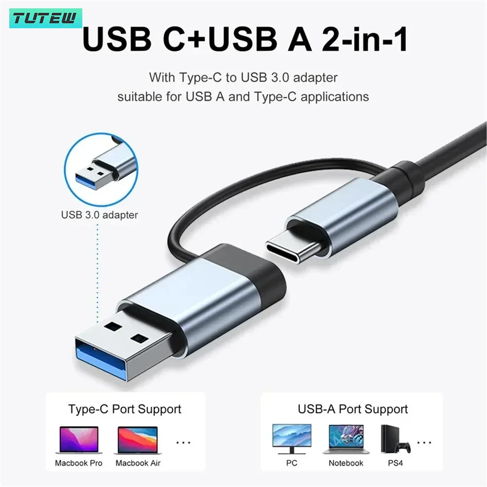 8 in 1 USB C Hub USB Splitter  - đánh giá và giá Audio Music Splitter