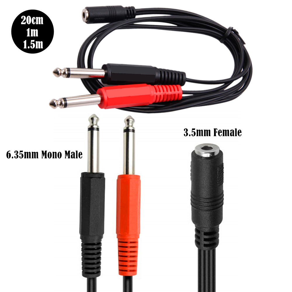 6.35 Mm Male To 2 6.35 Mm 3.5m - đánh giá và giá Audio Music Splitter