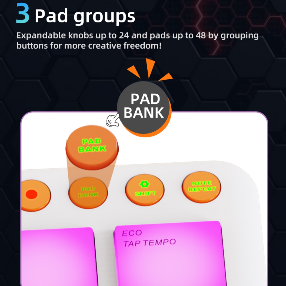 JAMJUM JP-MINI Wireless MIDI P - đánh giá và giá Midi Controller Pad