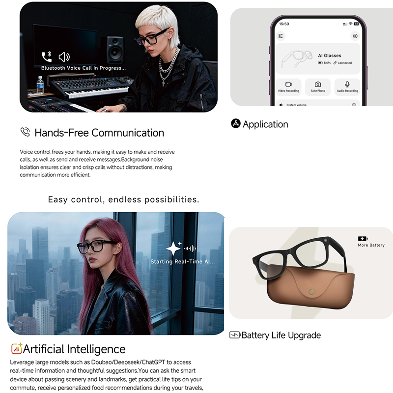2026 AI smart Glasses HD 800W  - đánh giá và giá Audio Music Voice