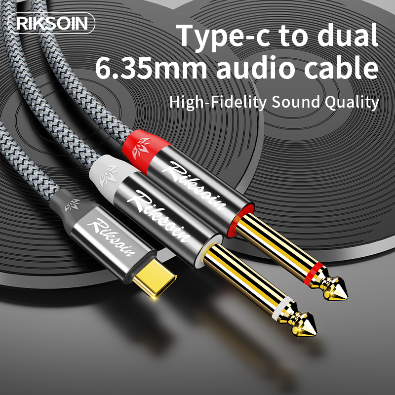 USB Type C to Dual 6.35mm TS A - đánh giá và giá Audio Music Splitter