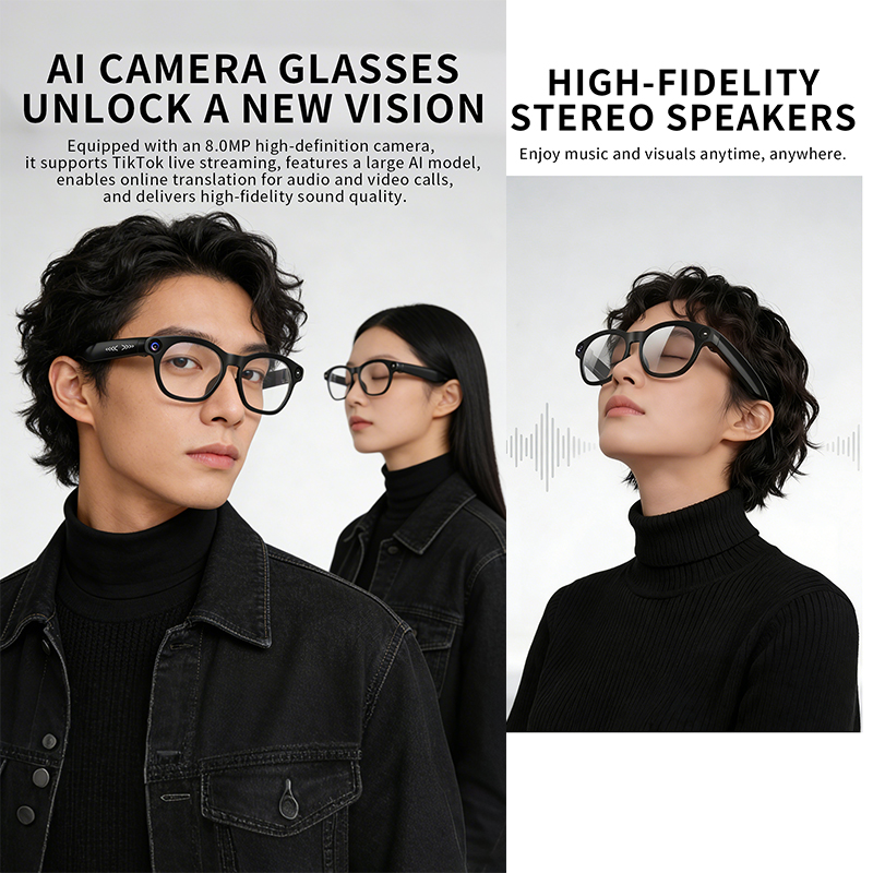 2026 New Smart Glasses 800W HD - đánh giá và giá Audio Music To Video