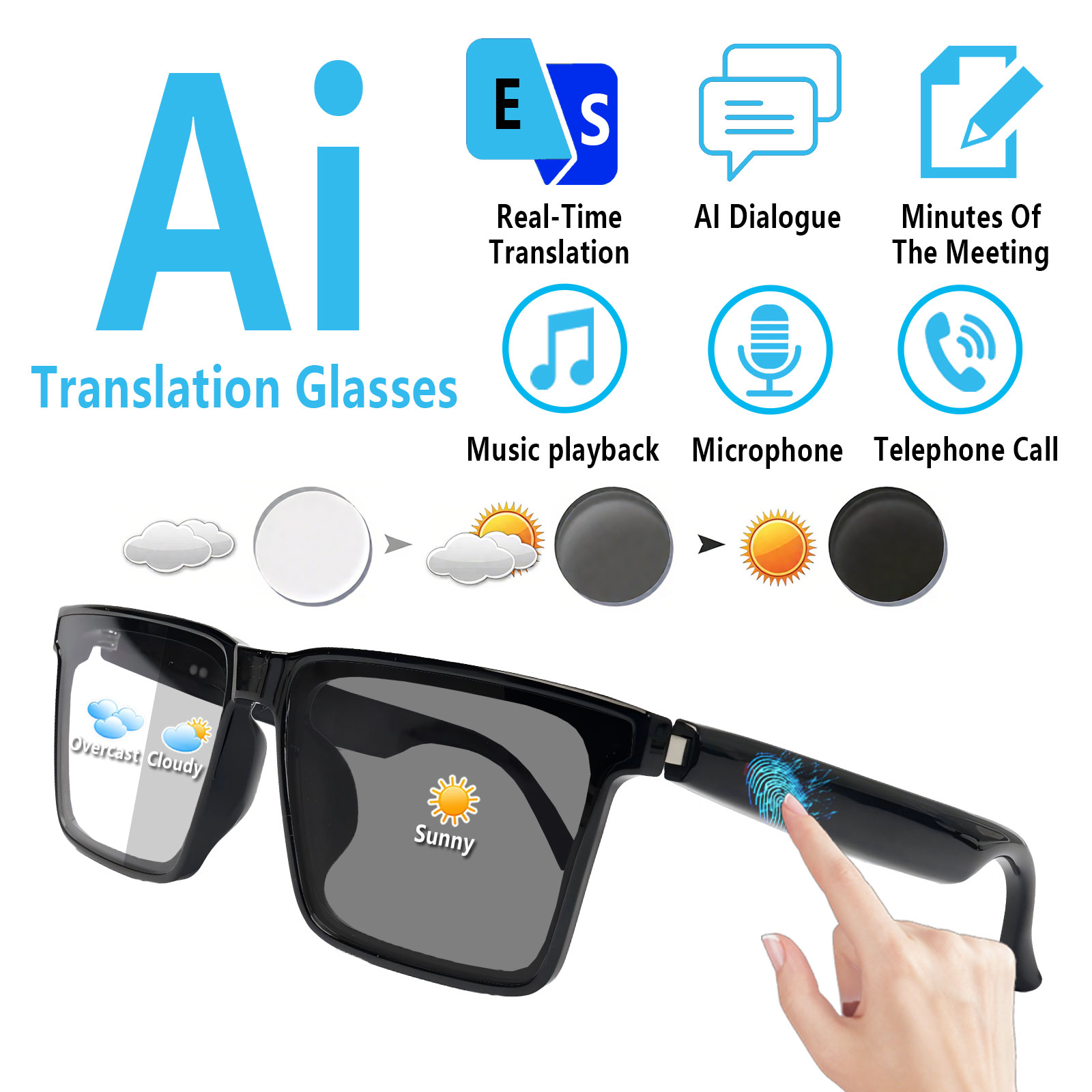Smart Audio Glasses with Real- - đánh giá và giá Audio Music Voice