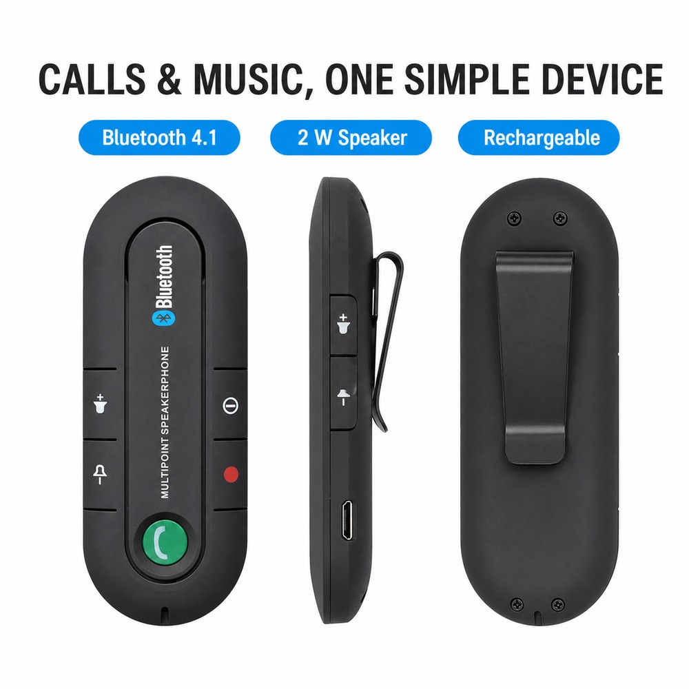 Bluetooth 4.1 Car Speakerphone - đánh giá và giá Audio Music Voice